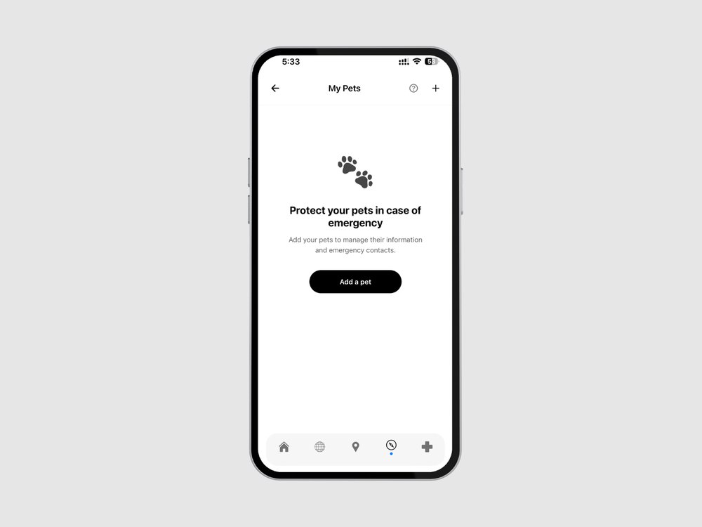 Pet emergency profiles