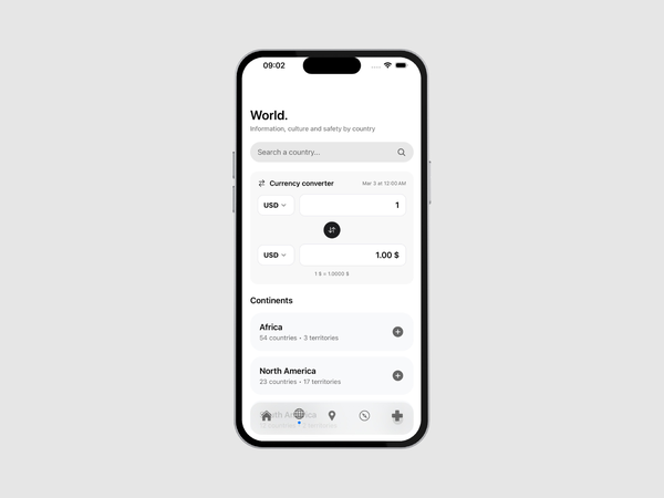 Weelp world info and currency converter